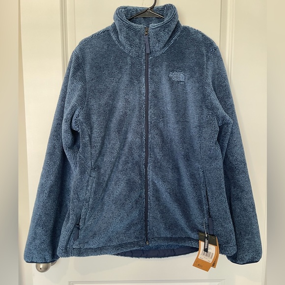The North Face Navy Textured Fleece Jacket - Picture 1 of 9